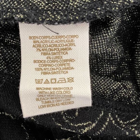 Free People Black Gold Floral Embroidered Polka Dot Mesh Sleeveless Dress Sz XS - Picture 7 of 7